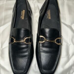 Women’s Black Leather Loafers